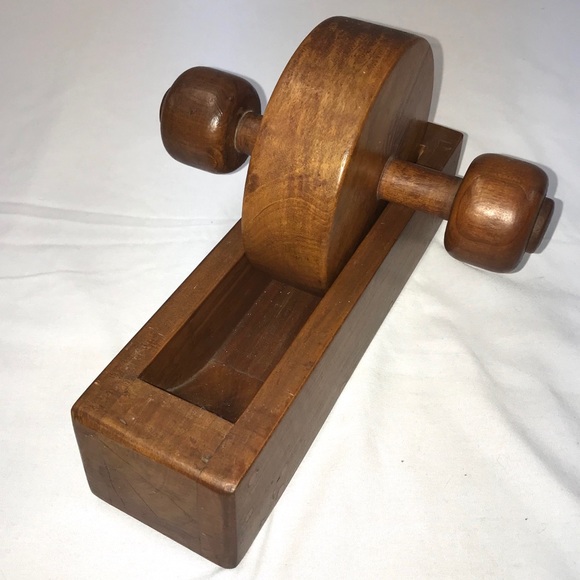 Kitchen Vintage Handmade Wooden Herb Grinder Roller Mill Poshmark